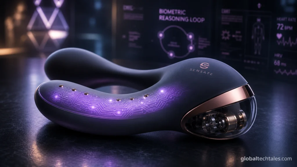 A close-up view of the Sensate hardware prototype, illustrating how Biometric Reasoning Just Saved a $50B Industry.