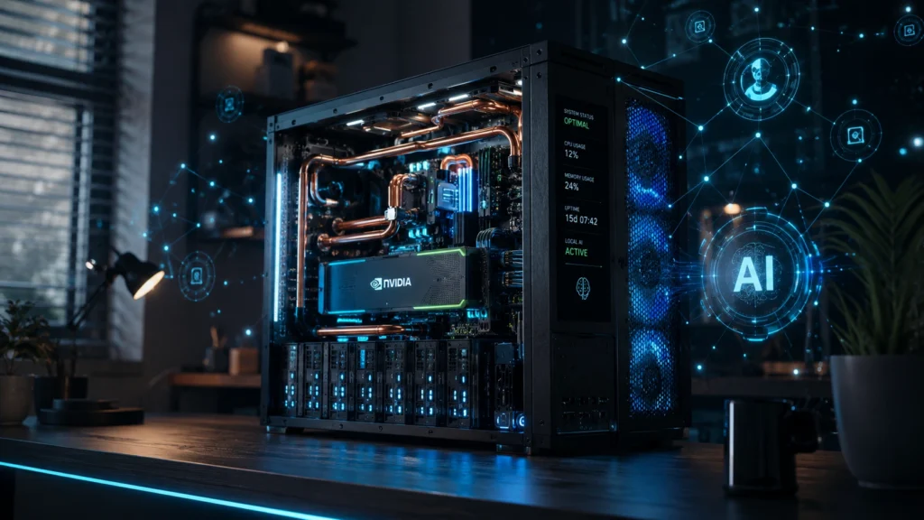 Unleash Ultimate Privacy: Build a 24/7 Local AI Agent Home Server with $0 Subscriptions (2026) 2 A custom 24/7 local AI agent home server hardware setup running private neural network inference